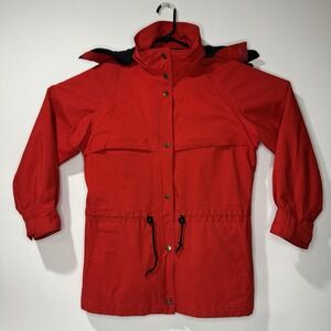 Vintage Eddie Bauer Women's Jacket. 1980's? Gore Tex Waterproof Red, Light Coat
